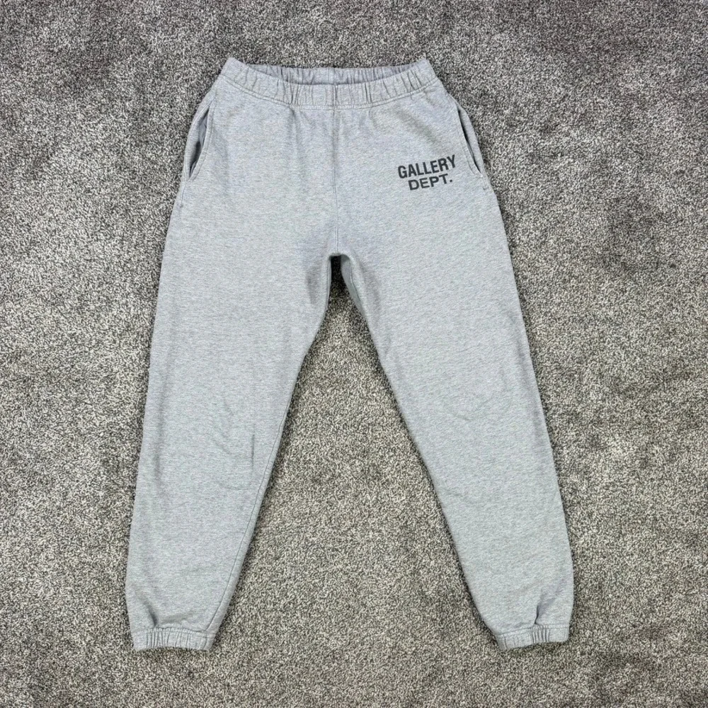 Gallery Dept Mens XL French Terry Sweatpants Gray Logo Joggers Active USA Made